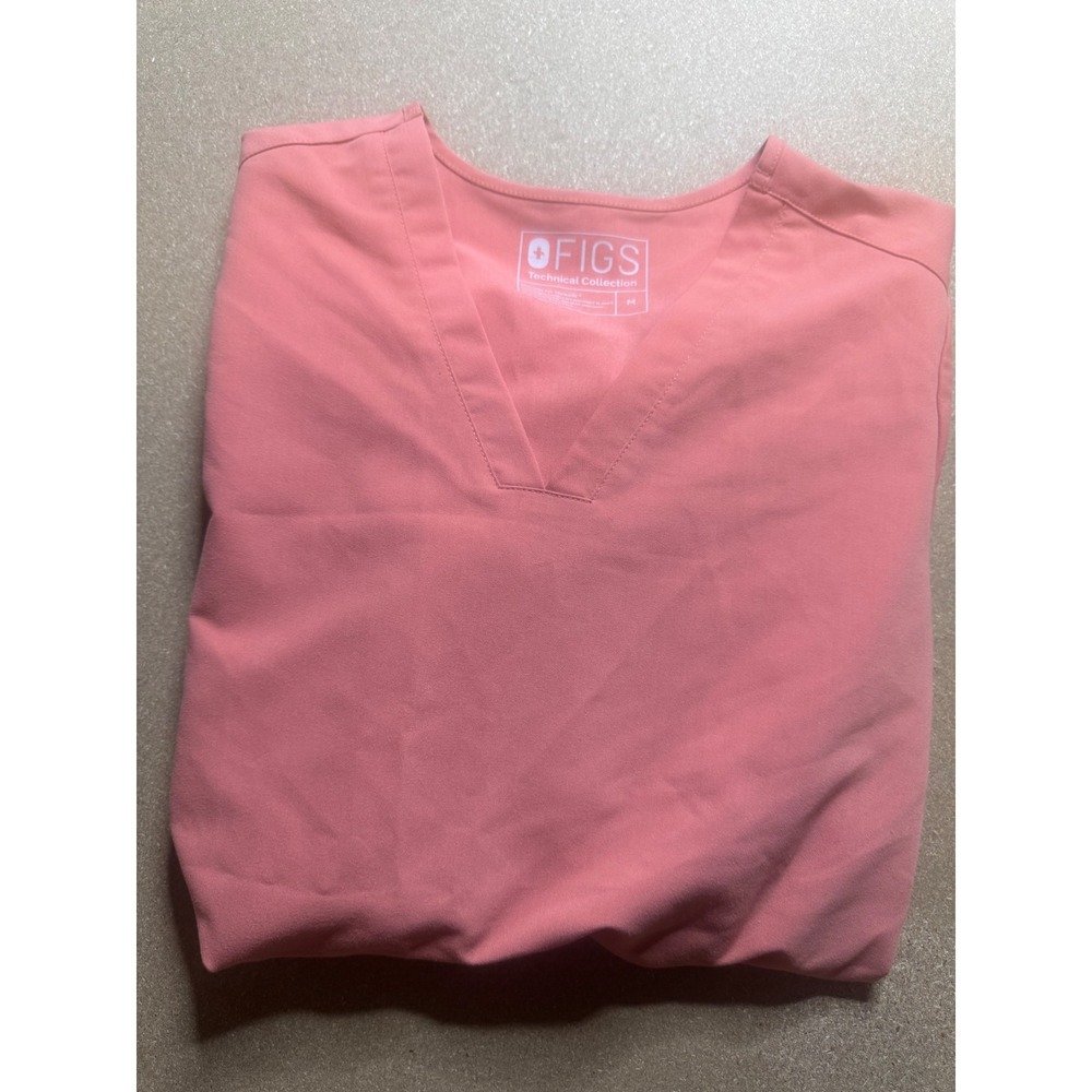 FIGS Technical‎ Collection Women's Scrub Top Medical Salmon Pink Medium